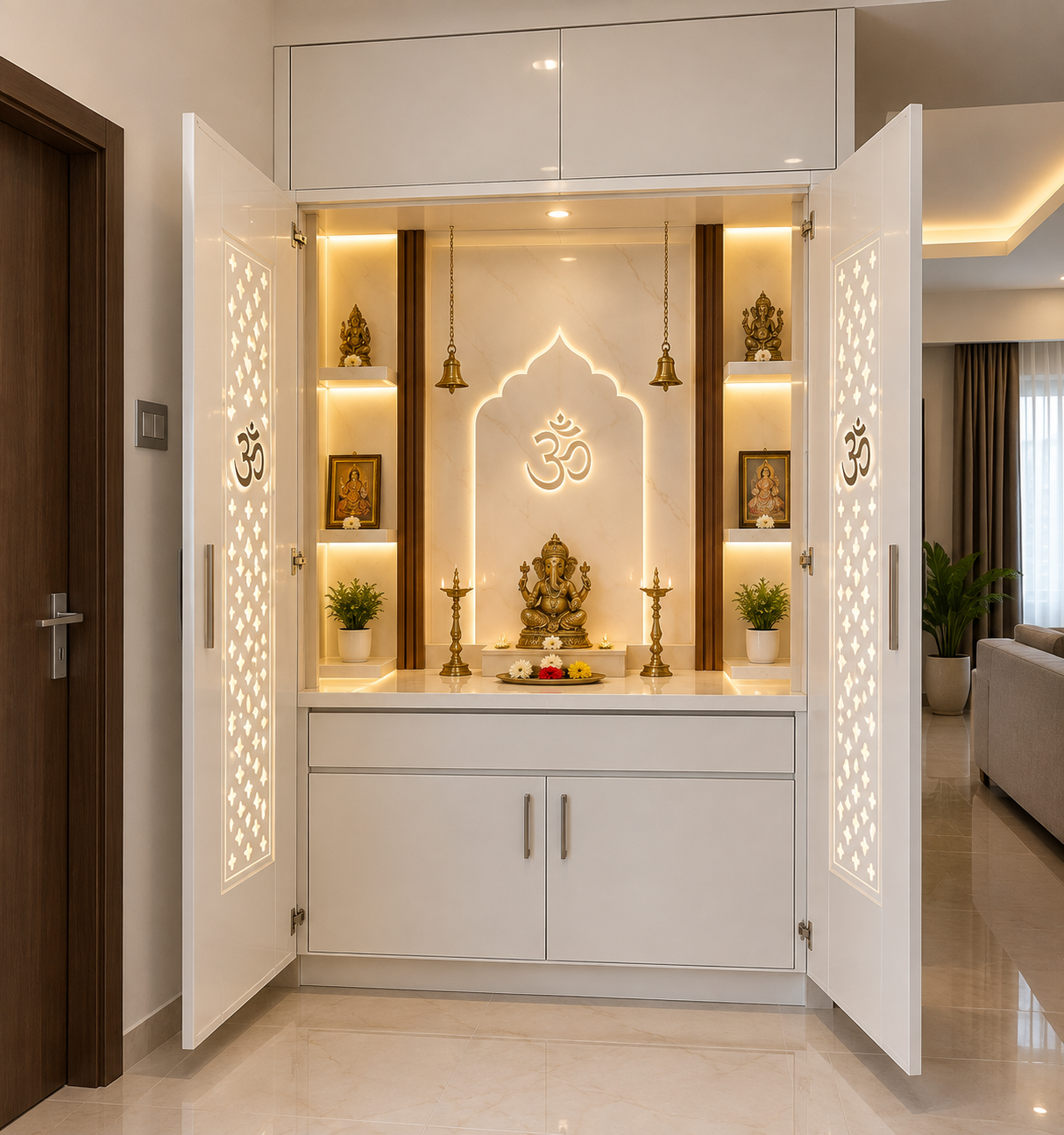 Premium modern interior with large windows